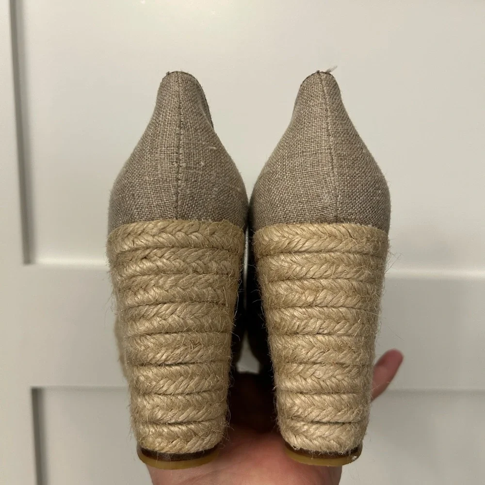 Bettye Muller Canvas Wedge Espadrille Size 37